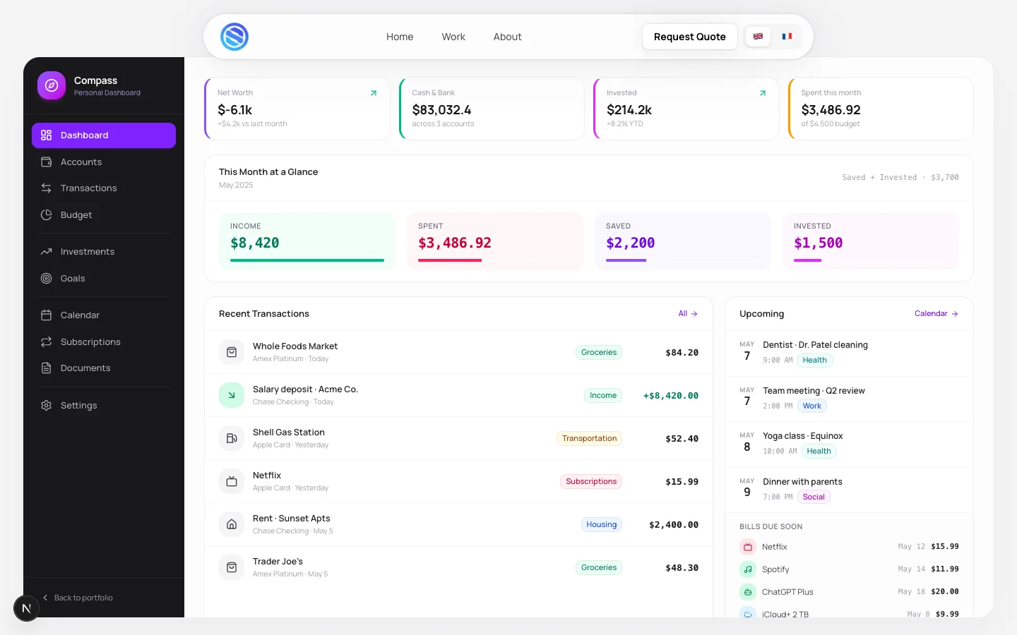 Personal Dashboard